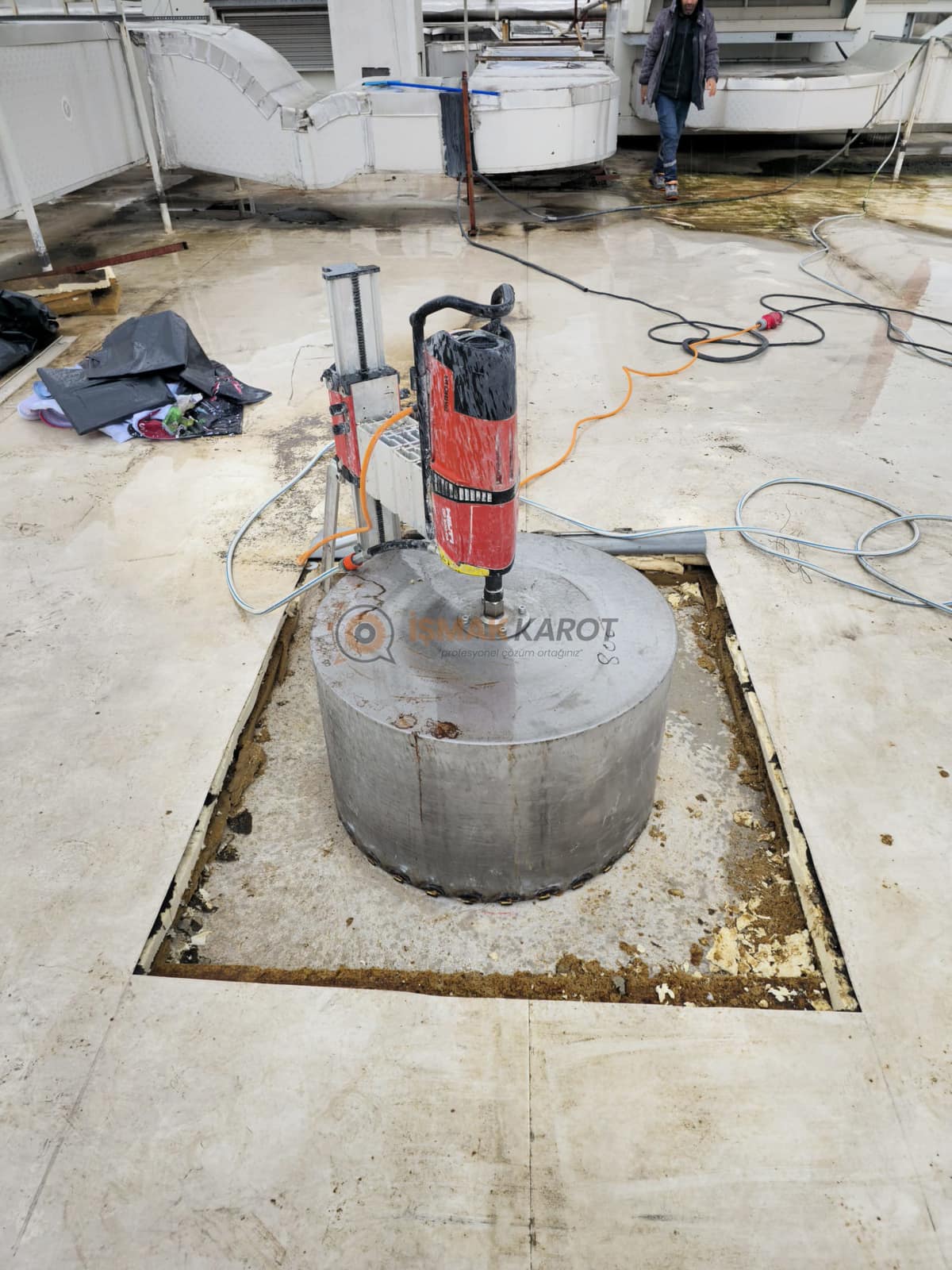 Beton silim — İşmak Karot saha uygulaması