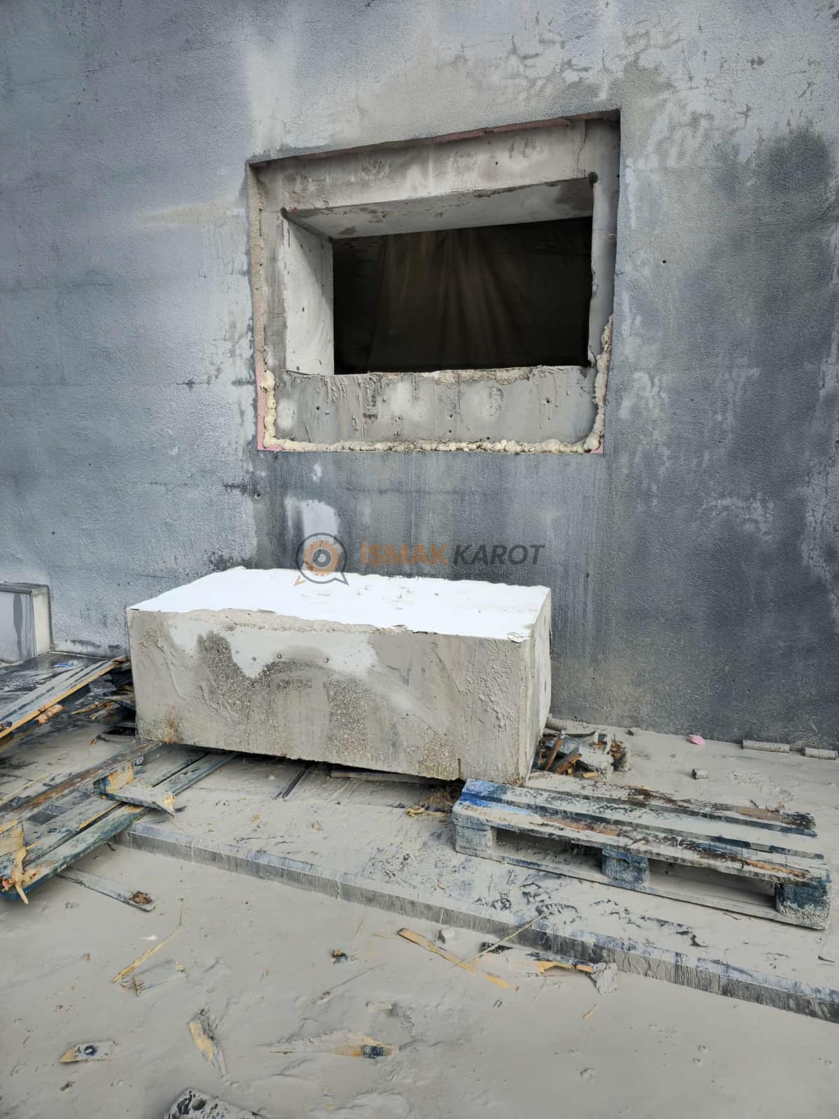 Karot ile beton delme — İşmak Karot saha uygulaması