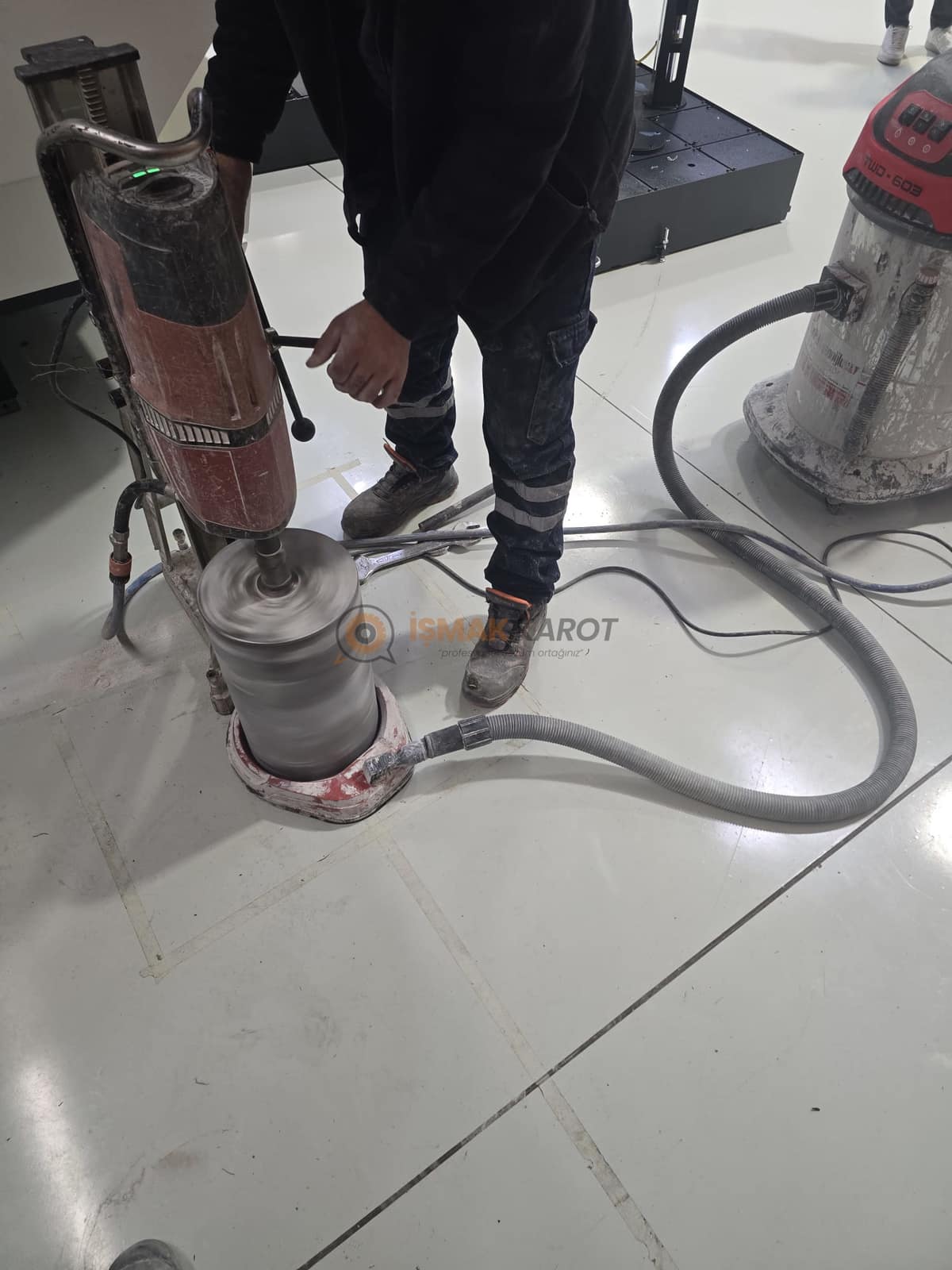 Beton silim parlatma derz kesme — İşmak Karot saha uygulaması
