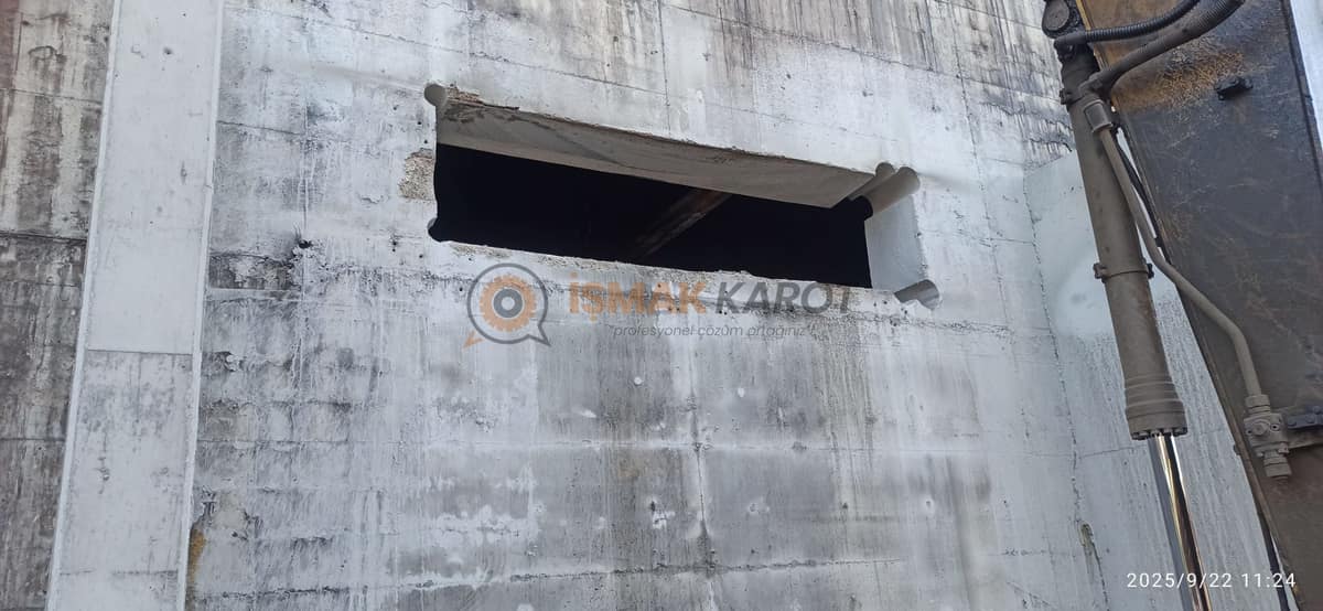 Beton kirma hilti kompresor — İşmak Karot saha uygulaması