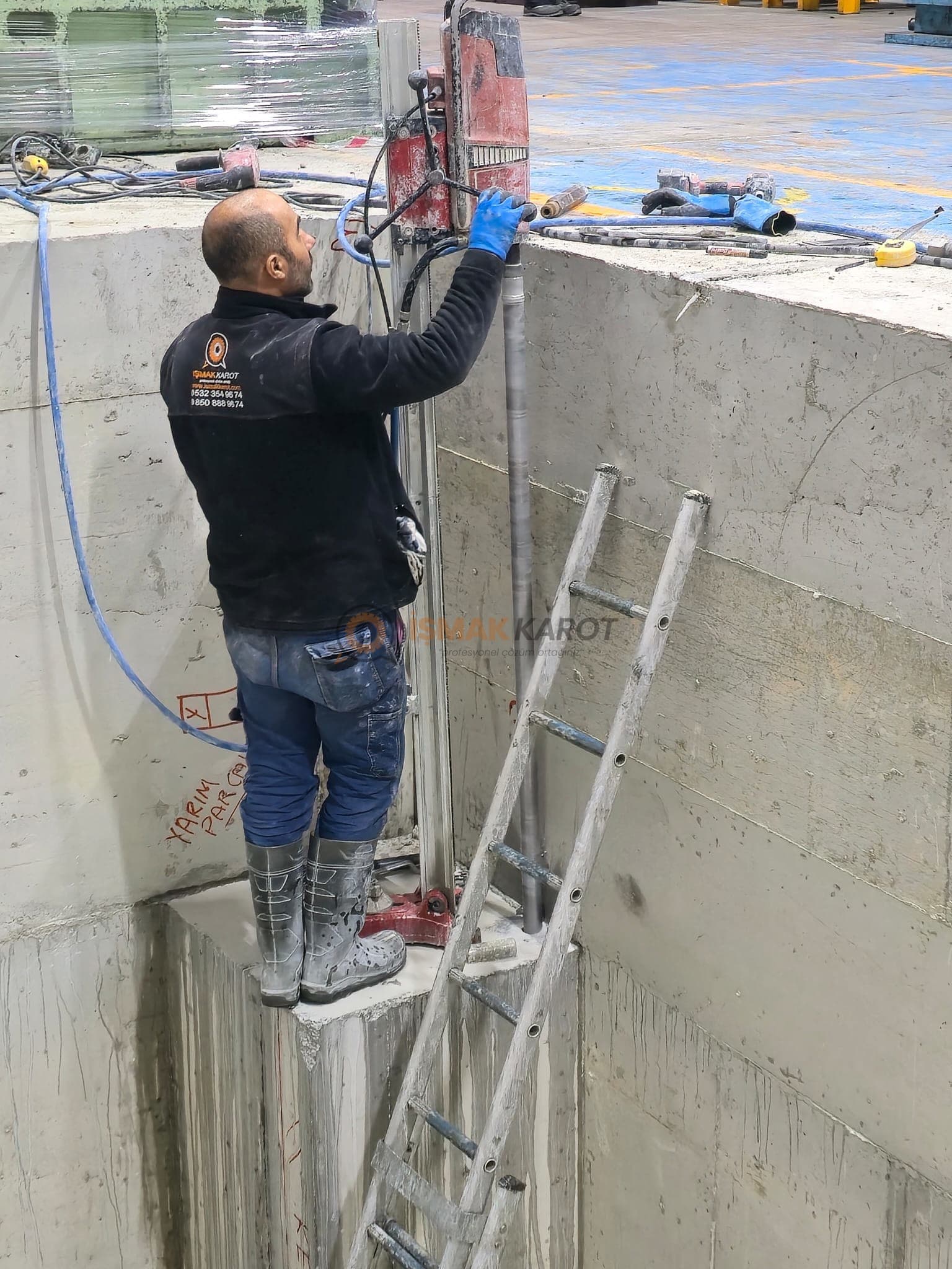 Konya karot ve beton kesme — saha görseli
