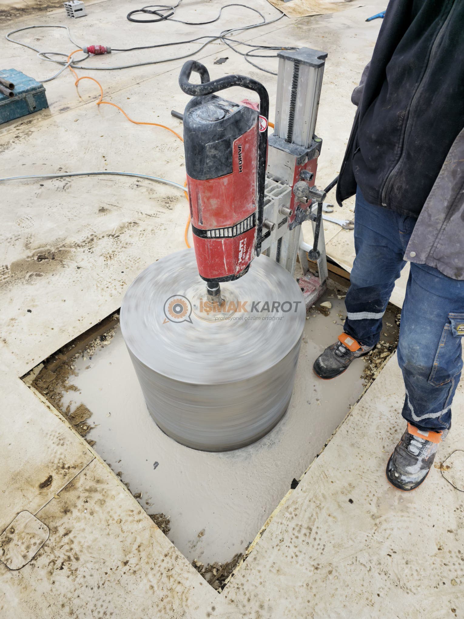 Mersin karot ve beton kesme — saha görseli
