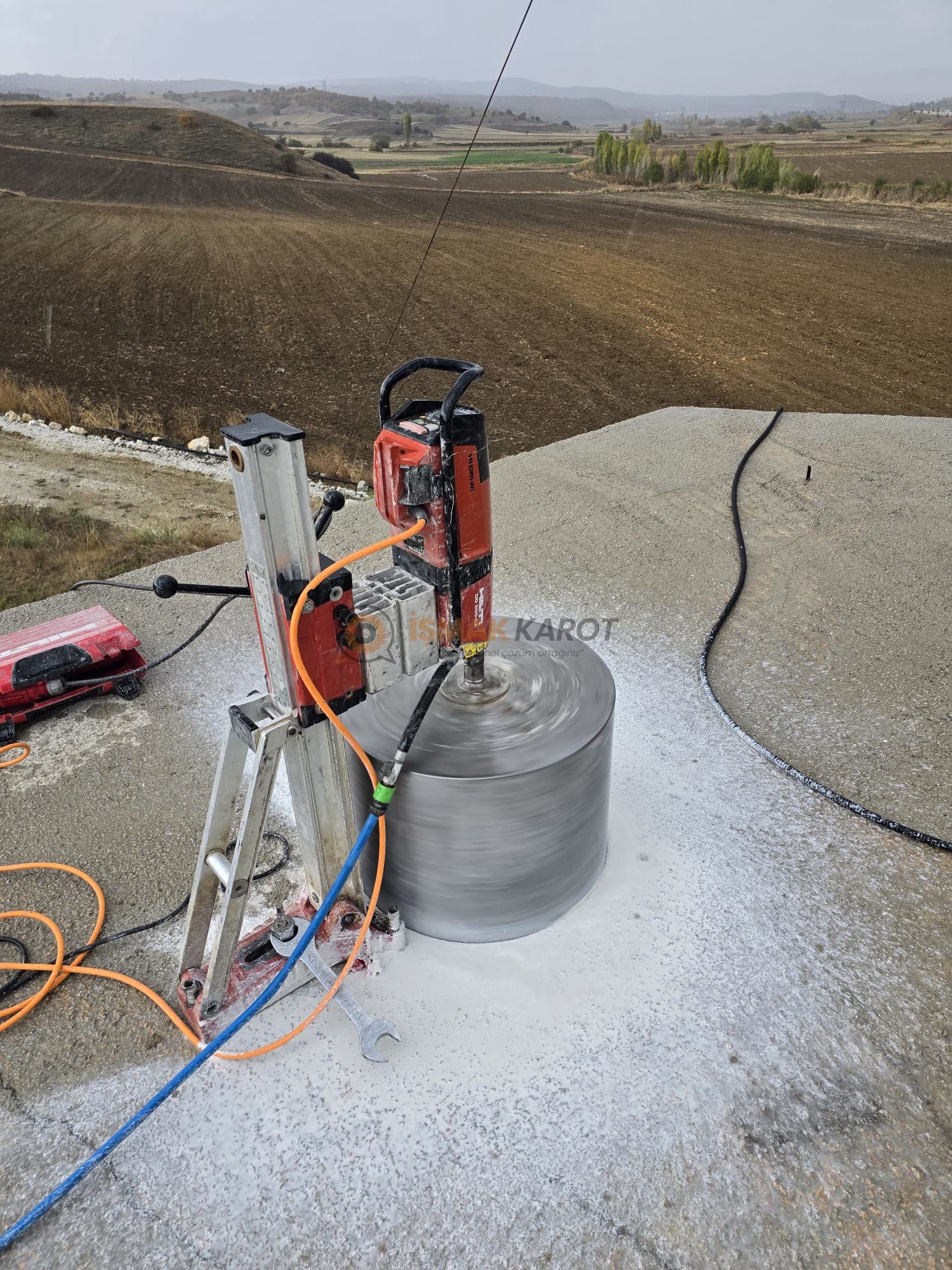 Mersin karot ve beton kesme — saha görseli