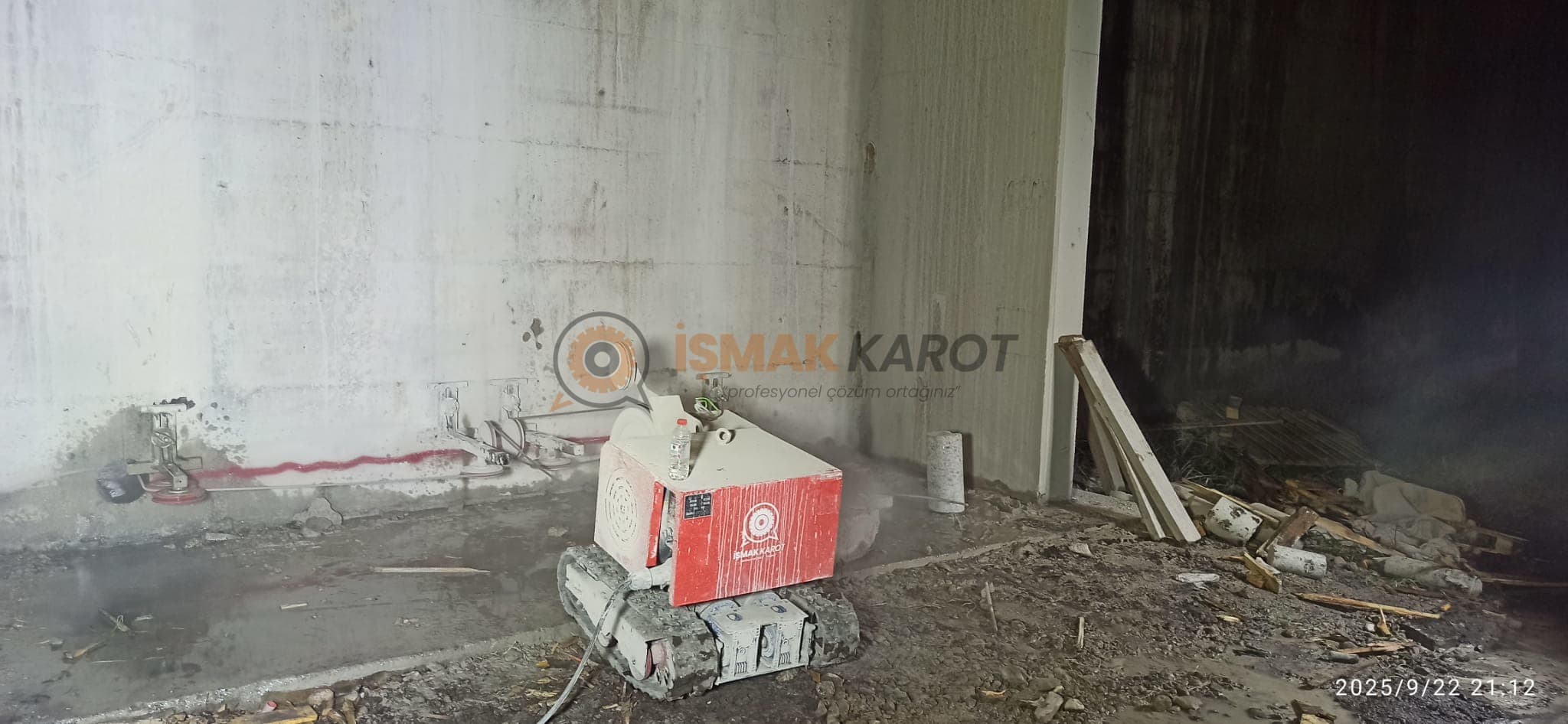 Mersin karot ve beton kesme — saha görseli